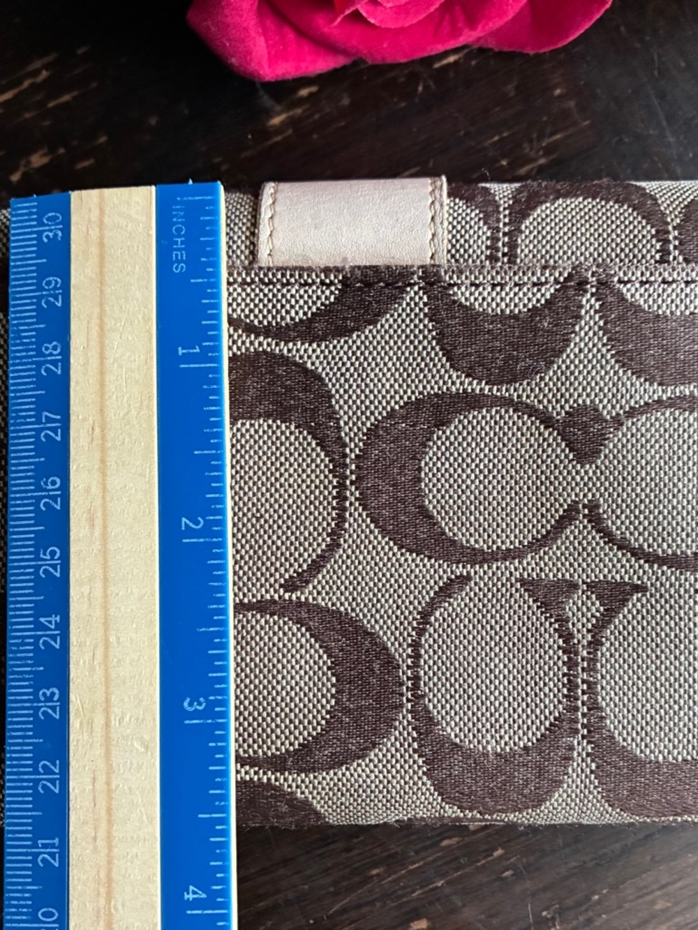Coach Brown/Tan Signature Canvas Bifold Wallet - Picture 3 of 10